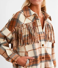 Fringe Plaid Shacket