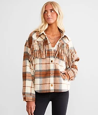 Fringe Plaid Shacket