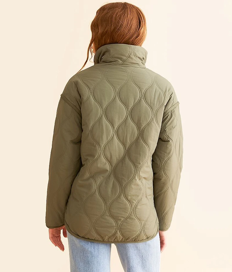 Quilted Quarter Snap Pullover