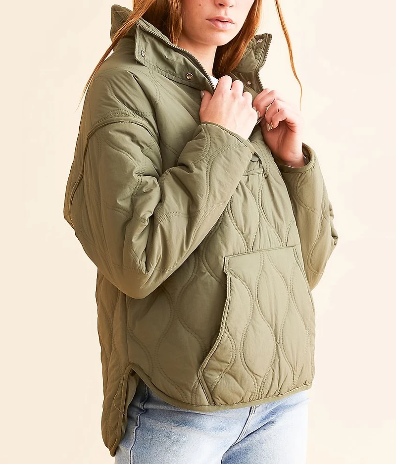 Quilted Quarter Snap Pullover