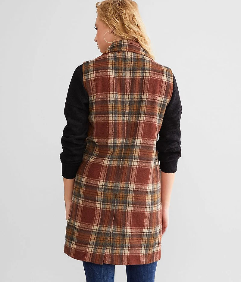 Flannel Longline Vest