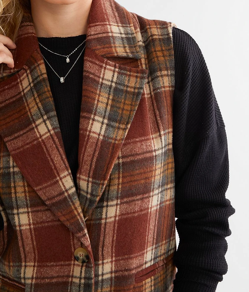 Flannel Longline Vest