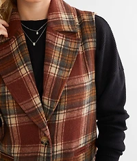 Flannel Longline Vest