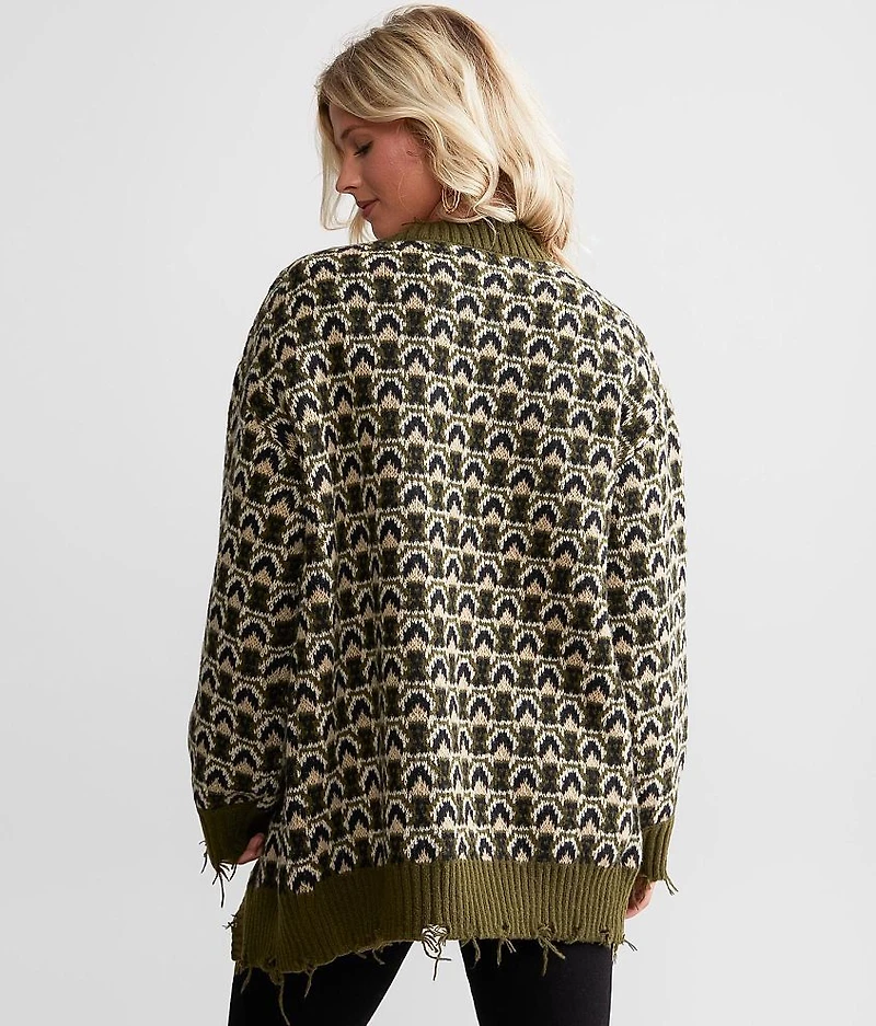 Destructed Cardigan Sweater