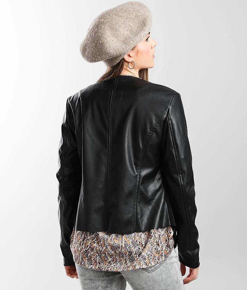 Flyaway Faux Leather Jacket