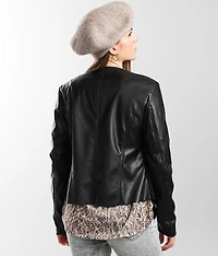 Flyaway Faux Leather Jacket