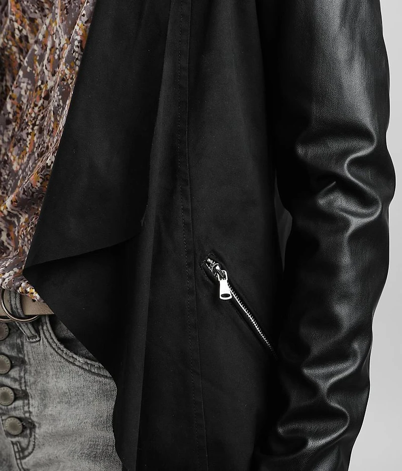 Flyaway Faux Leather Jacket