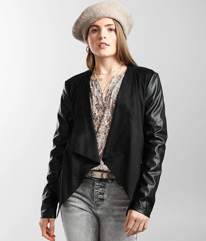 Flyaway Faux Leather Jacket
