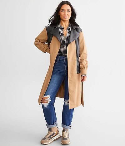 Pieced Trench Coat
