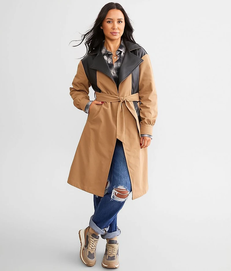 Pieced Trench Coat
