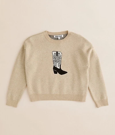 Girls - Western Boot Sweater