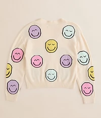 Girls - Smiley Cardigan Sweater