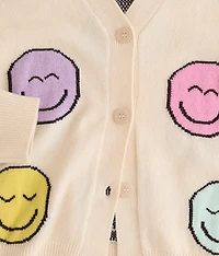 Girls - Smiley Cardigan Sweater