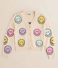 Girls - Smiley Cardigan Sweater