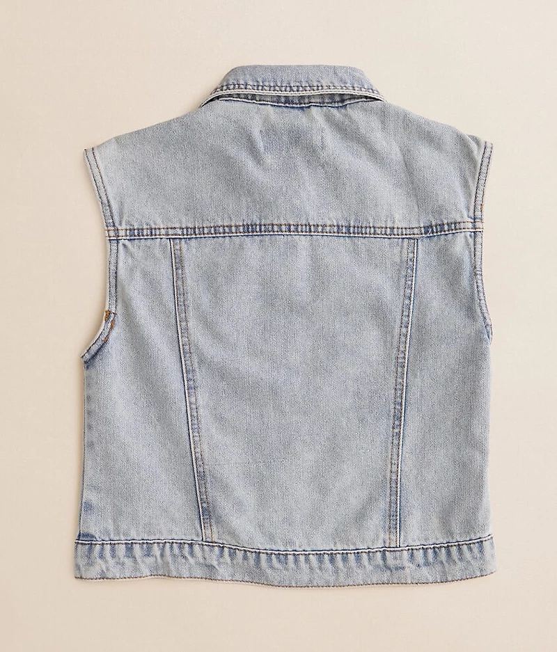 Girls - Rhinestone Denim Vest
