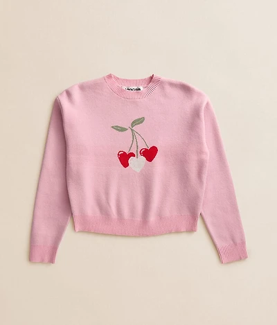 Girls - Cherry Heart Sweater