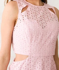 Eyelet Mini Dress