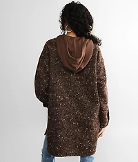 Tweed Hooded Trench Jacket
