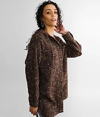 Tweed Hooded Trench Jacket