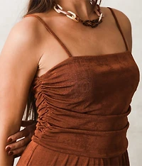 Metallic Ruched Jumpsuit