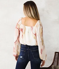Marbled Chiffon Top