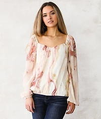 Marbled Chiffon Top