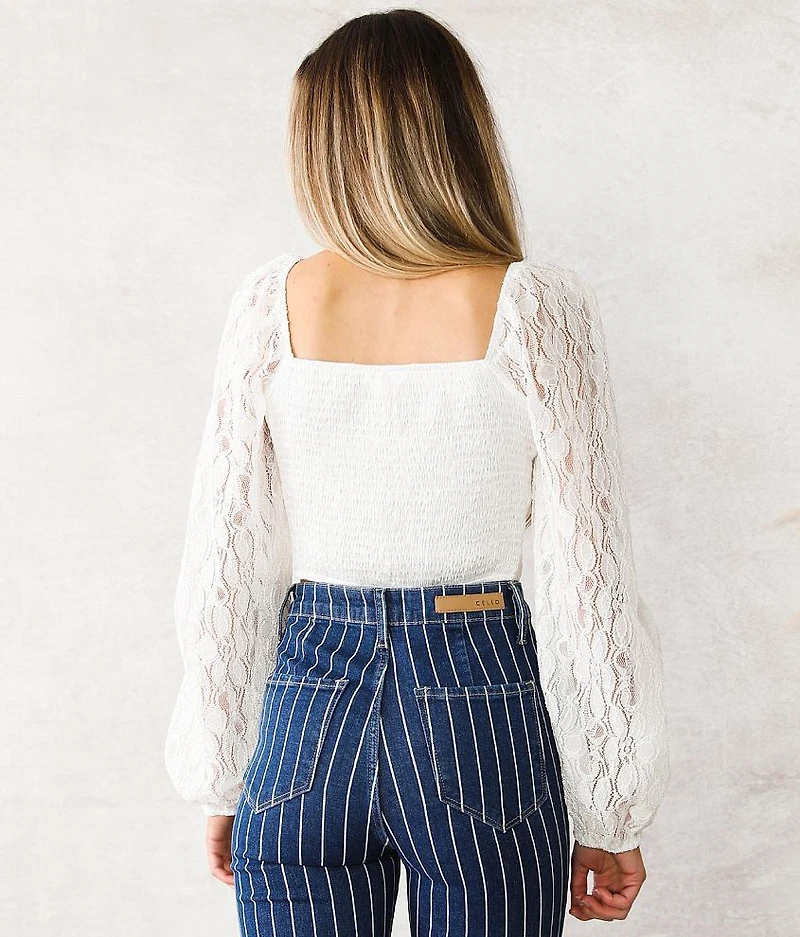 Lace Corset Cropped Top