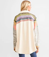 Pieced Corduroy Oversized Shacket