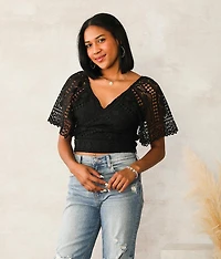 Banded Crochet Top