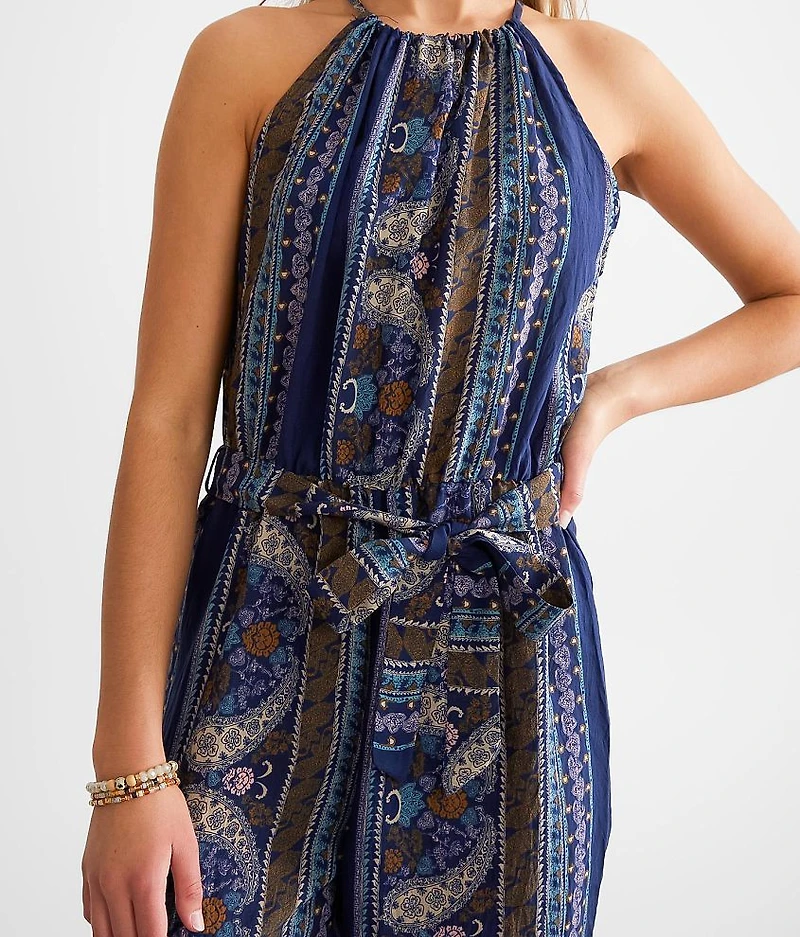 Paisley High Neck Jumpsuit