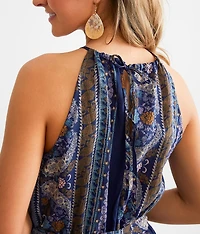 Paisley High Neck Jumpsuit