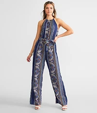 Paisley High Neck Jumpsuit