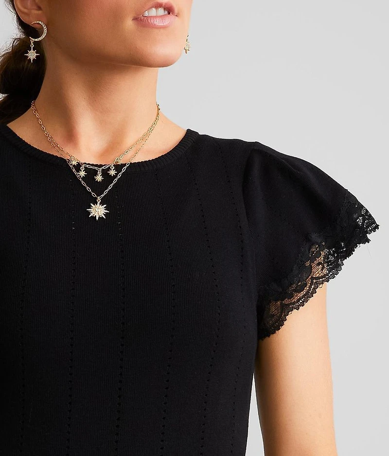 Lace Trim Top