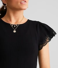 Lace Trim Top