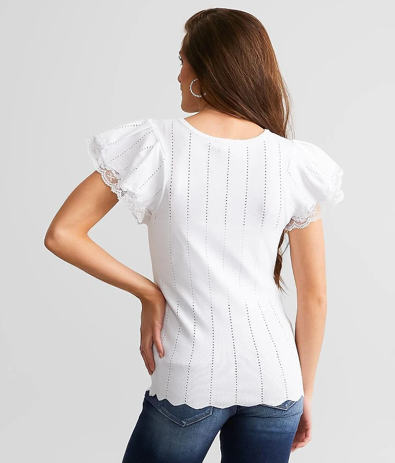 Lace Trim Top
