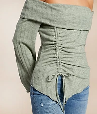 Off The Shoulder Ribbed Top