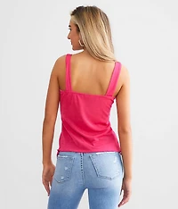 Sheen Cinch Tie Tank Top