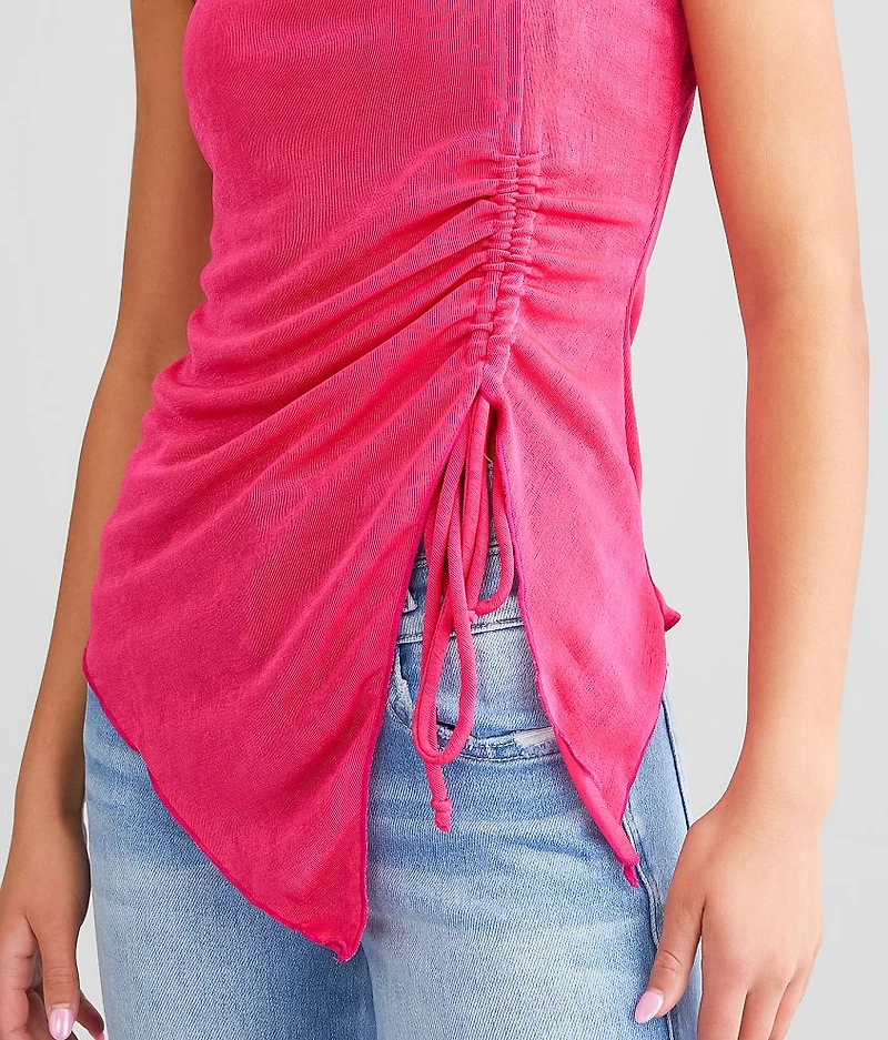 Sheen Cinch Tie Tank Top