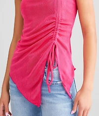 Sheen Cinch Tie Tank Top