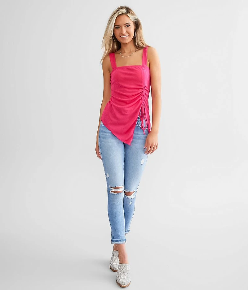 Sheen Cinch Tie Tank Top