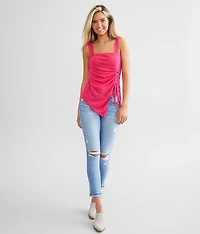 Sheen Cinch Tie Tank Top