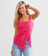 Sheen Cinch Tie Tank Top
