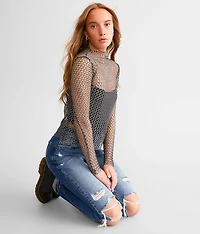 Metallic Netted Top