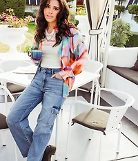 Marble Satin Oversized Blouse