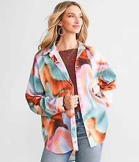 Marble Satin Oversized Blouse