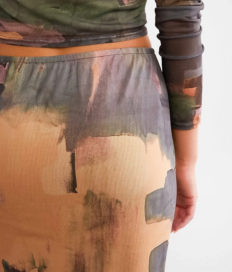 Mesh Midi Skirt
