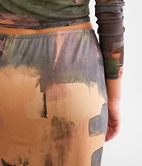 Mesh Midi Skirt