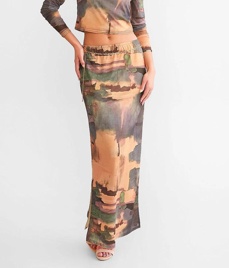 Mesh Midi Skirt