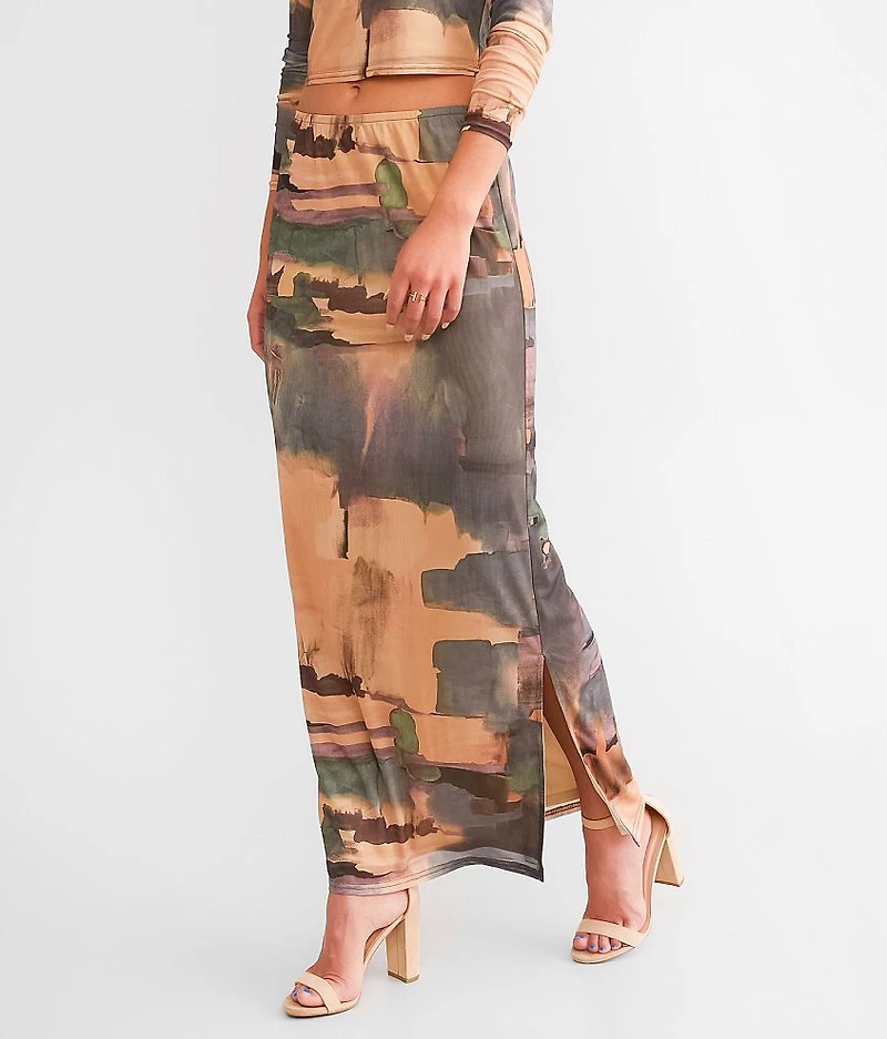 Mesh Midi Skirt