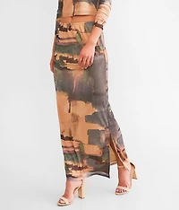 Mesh Midi Skirt
